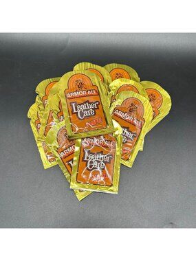 Vintage Armor All Sample Packets 1991 Leather Care Movie Prop Car Man Cave Decor
